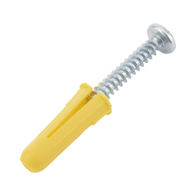 Paquete de 20 taquetes amarillo  1" y 20 tornillos 8mm x 1" | TP-1X-KIT