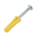 Paquete de 20 taquetes amarillo  1" y 20 tornillos 8mm x 1" | TP-1X-KIT