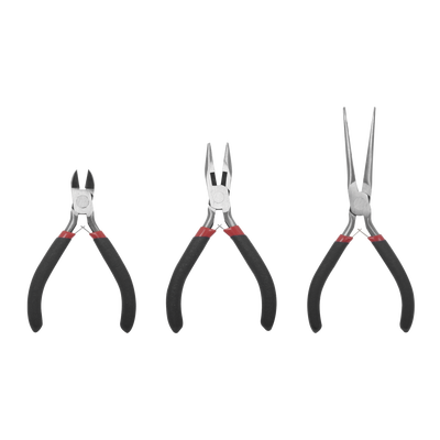 Juego de 3 Mini Pinzas de Corte de 5". Incluye: Pinza de Punta Redonda, Diagonal y Punta de Aguja. | EP345