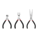Juego de 3 Mini Pinzas de Corte de 5". Incluye: Pinza de Punta Redonda, Diagonal y Punta de Aguja. | EP345
