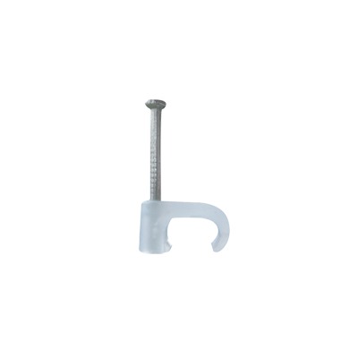 Grapa para cable plano de 5mm color transparente (100pzs) (3209-00100) | TC-5X8