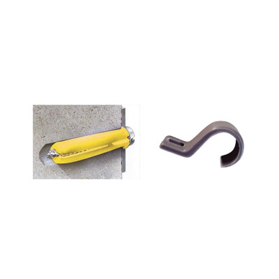 Kit de 20 grapas, 20 taquetes y 20 tornillos para sujetar conductores redondos o tubo en muro (2102-07240) | TK-710
