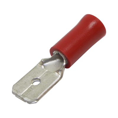 Terminal tipo macho aislada / 22 - 16 AWG / Rojo / Paquete de 25 piezas. | AE51242