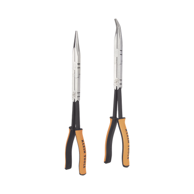 Juego de 2 Pinzas de Punta Doblada y Punta de Aguja de Gran Alcance 33 cm | 71402