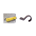 Kit de 12 grapas, 12 taquetes y 12 tornillos para sujetar conductores redondos o tubo en muro (2103-07240) | TK-1014