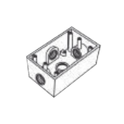 Caja Condulet FS de 1" (25.4 mm) con cuatro bocas a prueba de intemperie. | RR-2747