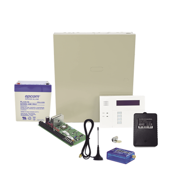 (1 Año datos ILIMITADO INCLUIDO)  Kit Vista48LA con comunicador MINI012G, Teclado, Gabinete y Transformador | VISTA48-60RF-MINI2G