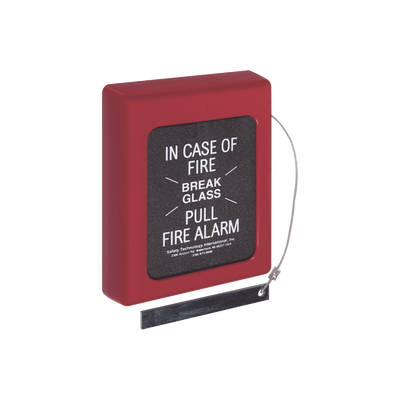 Protector Con Cristal, Rómperse En Caso De Incendio Para Estaciones De Jalón, Texto En Inglés | STI-4100