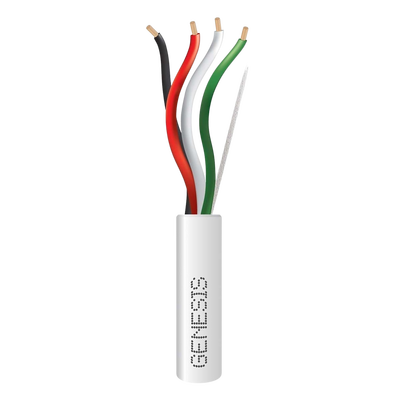 Bobina de 152 Metros (500 Pies) / Cable de Cobre / 4 x 18 AWG / Riser / Color Blanco / Para Aplicaciones de Alarmas de Intrusión/Control de Acceso/ Automatización / Interfonos y Tv Porteros | 2115-5501/500