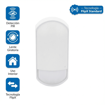 Detector de Movimiento Pasivo /  FlipX Standard detector PIR para interior con lente giratoria | FLX-S-ST