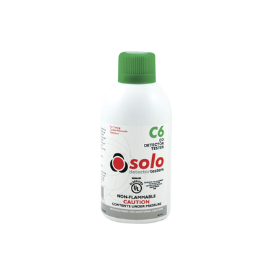 Lata De Gas De Monóxido De Carbono (CO) Genuino Para Prueba De Detectores De CO, Uso Manual o En Dispensadores SOLO-330/SOLO-332, Listado UL | SOLO-C6