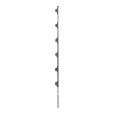 Poste con 6 Aisladores de PASO  para Cerca Electrificada. Tubo Galva. de 1.4m, cal. 18 de 1" Diam. (Sin pintar). | SYS-POST-10
