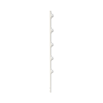 Poste con 5 Aisladores de PASO  para Cerca Electrificada. Tubo Galvanizado de 1.2m, cal. 18 de 1" Diam. + Pintura Blanca Aplicación en Polvo. | SYS-POST-3W