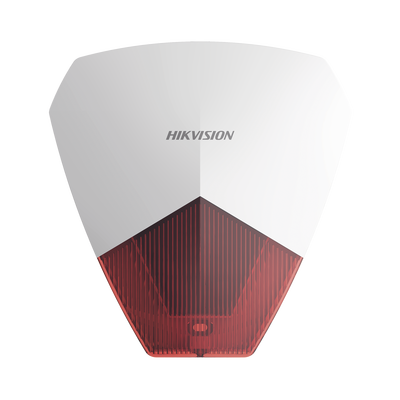 Sirena Estrobo Cableada Hikvision / Ideal para cualquier Panel de Alarma / Roja / 105 dB / Protección IP54 | DS-PS1-R