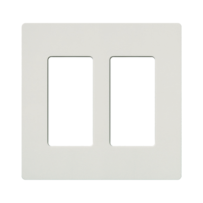 Tapa Color Blanco Satin Snow para interruptor o dimmer Lutron, 2 gang, limpio y moderno | SC2SW
