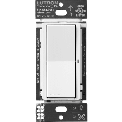 (Caseta Wireless) Interruptor Inteligente On/Off, requiere cable neutro. 5A, /120V | DVRF5NSWH