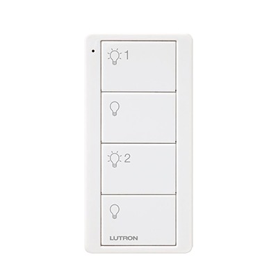 Control remoto PICO 4 botones  2 grupos de encender/apagar. Complemente con un switch on/off o atenuador, Caseta, RA2, RadioRa2 | PJ24BWHL21P