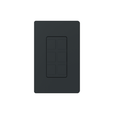 Placa de 6 puertos, color negro night. | SC6PFMN