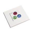 Modulo de 3 Botones iluminados con Lector RFID 125 KHz / Alarma / Cancelar y Código Azul / BUS RS485 / Compatible con NX0019/B, NX1021 y NX0015 | NX0392
