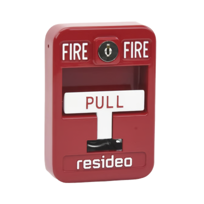 Estación de jalón convencional de acción simple color roja con cerradura | 5140-MPS1