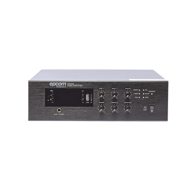 Mini Amplificador de Audio Mezclador | 240W RMS | Sistema 70/100V | MP3 | Tuner | Bluetooth | Musica ambiental y Voceo | SF-B240