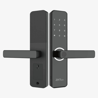 Cerradura Inteligente ML100 con Huella Digital y Wi-Fi / Mortise Europeo DIN / Sensor Capacitivo / Control Remoto vía App / Compatible con ZSmart / Código Aleatorio / Puerto de Carga de Emergencia Micro-USB | ML100
