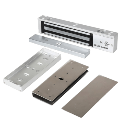 Kit Para Control de Acceso Incluye Chapa Magnética de 600 Lbs  / Montaje En "U" Para Puerta de Cristal /  Uso Interior / Certificación UL | E941SA600PQ/KITU