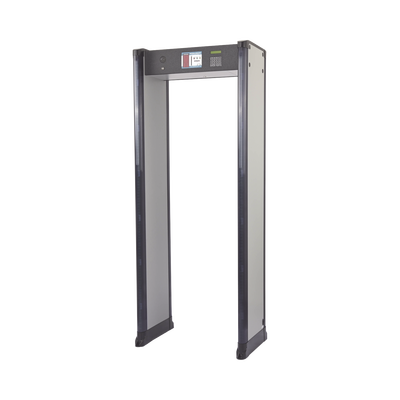 Arco Detector de Metales de 6 Zonas con Anclaje para Fijarse al Piso. Incluye Sensor IR para evitar falsas Alarmas / Certificado por la Administración Federal de Aviación de EE. UU. (FAA) | INTELL-26-ZIR