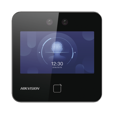 Terminal Min Moe WiFi / Touch de Reconocimiento Facial Ultra Rápido para ASISTENCIA y Control de ACCESO / 1500 Rostros y 3,000 tarjetas /  Lee códigos QR / Videoportero / Detección de Cubrebocas / SIP Estandar / HIK-IA | DS-K1T343MWX
