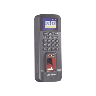 Biométrico WiFi de Acceso y Asistencia Compatible con APP Hik-Connect (P2P) / Soporta Biometrico Esclavo RS-485 / Lectura de Huella y Tarjetas EM / TCP/IP / 150,000 Eventos / Relevador para Chapa y Reportes de Asistencia | DS-K1T804AEF
