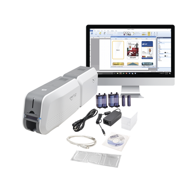 Kit Impresora SMART51L / Con Laminador /DOBLE Lado/3 Años Garantia / Incluye 2 x  RibbonColor / 100 tarjetas PVC/ 1 Cinta de Limpieza/ Software | SMART51L