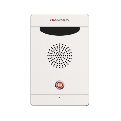 Estación de Alarma de Pánico / Audio Bidireccional / Altavoz 3W Integrado / Micrófono Omnidireccional / 2 Entradas y 2 Salidas de Alarma / IP65 IK08 / Montaje Pared y Empotrado / Exterior Aluminio | DS-PEA103-K1