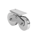 Rueda Doble de 12 cm / Capacidad Para Puertas de hasta 1200 kg / Canal Tipo "U" | 1151-5641-001