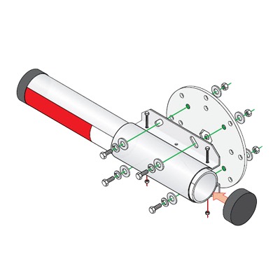 Kit de Instalación Para Brazos de Aluminio Doorking / Compatible con Barreras 1601 y 1603 | 1601-242