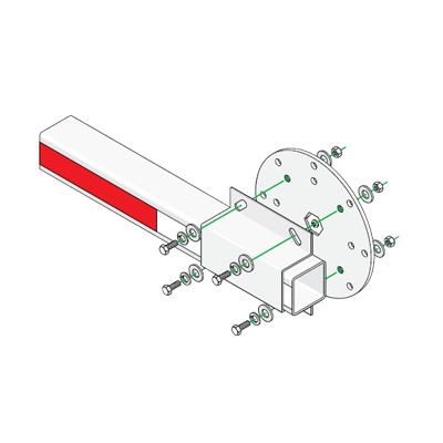 Kit de Instalación Para Brazos de Plástico Doorking / Incluye Disco y Enganche de Fijación | 1601-241