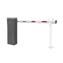 Kit de Barrera Vehicular Derecha y Brazo Telescópico de Hasta 5.5 m / Finales de Carrera Ajustables por Programación / Movimiento Fluido / Diseño Elegante Color Gris / Con Corona Led Semaforizada | KT-XBS-RB