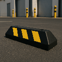 Tope D/ Estacionamiento Vehicular / Hule Reciclado / 55cm / Color Negro con Franjas Amarillas / Resistente y Antideslizante. | AC55TV-2