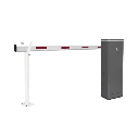 Kit de Barrera Vehicular Izquierda y Brazo Telescópico de Hasta 5.5 m / Finales de Carrera Ajustables por Programación / Movimiento Fluido / Diseño Elegante Color Gris / Con Corona Led Semaforizada | KT-XBS-LB