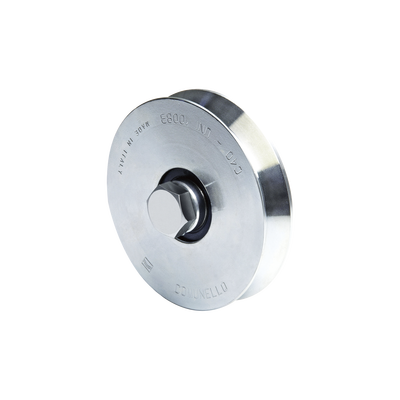 300V / Rueda de 14cm SIN Soporte Para Puertas Corredizas de hasta 270 Kg / Canal Tipo "V" | 1150-1060-001