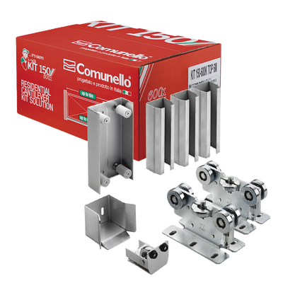 KIT para puertas autoportantes de hasta 3 m y 600 kg con guia para puertas corredizas | 19912325