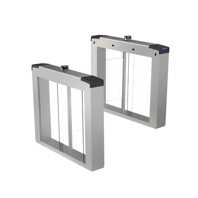 Kit de Torniquetes Swing (NO Incluye Aletas) / Reconocimiento Facial y Lectores de Tarjeta Incluidos / Bidireccional / 5,000,000 MCBF / 4 Pares de dToF / Carriles Seleccionables de 65 o 90 cms (aletas de acrilico no incluidas) | DS-K6B221TMX-LR