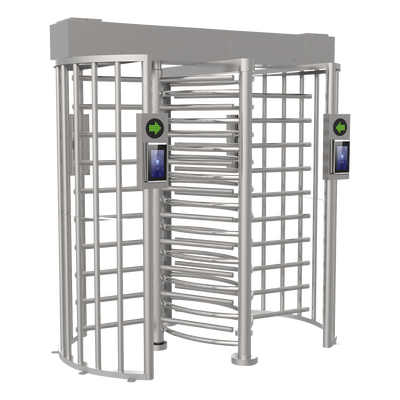Torniquete DOBLE (2 Carriles) de Cuerpo Completo Bidireccional / Exterior / Acero Inoxidable SUS304 / 30 Personas por Minuto / Compatible con Reconocimiento Facial (Terminal no Incluida) | DS-K3H4420-120/PG-DM60