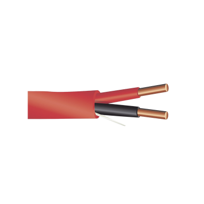 Alambre de Alarma contra Incendios - Bobina de 305 Metros (1000 Pies): 2 x 14 AWG, Rojo, Tipo FPLR, (UL) FT4, Ideal para Sistemas de Detección y Evacuación de Incendios | LP214-FIRE