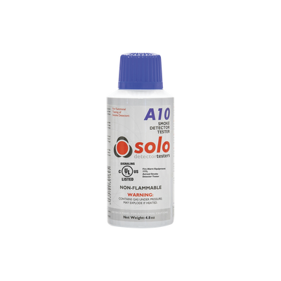Lata De Humo Sintético En Aerosol Para Prueba De Detectores Puntuales, No Tóxico, No Inflamable, Libre De Silicona, 100%Biodegradable, No Contamina Los Detectores, Uso Manual o En Dispensadores SOLO-330/SOLO-332, Listado UL | SOLO-A10