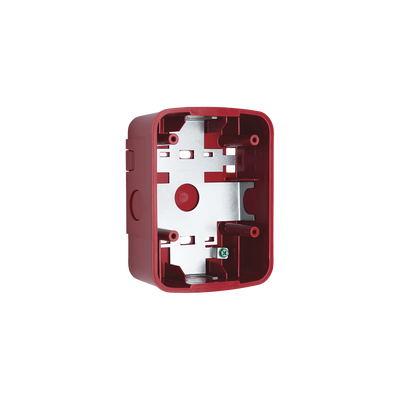 Caja de Montaje en Pared para Bocina y Bocina con Lampara Estroboscopica y para montaje en Techo de Bocinas, Color Rojo | SBB-SPR-L