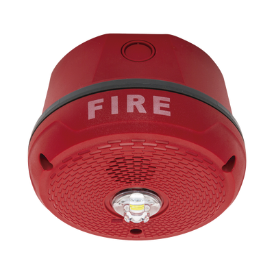 Sirena con Lámpara LED Estroboscópica / Montaje en Techo / Nivel de Candelas Seleccionable / Color Rojo / Nuevo Diseño Moderno y Elegante / Menor Consumo de Corriente / Uso exterior | PC2RKLED