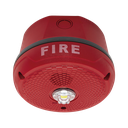 Sirena con Lámpara LED Estroboscópica / Montaje en Techo / Nivel de Candelas Seleccionable / Color Rojo / Nuevo Diseño Moderno y Elegante / Menor Consumo de Corriente / Uso exterior | PC2RKLED