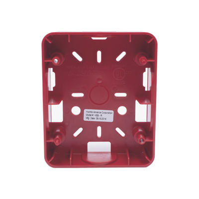 Caja Trasera Resistente a la Intemperie, Roja (para usar con la serie de estrobos HE) (0500-06360) De Hochiki | HSB-R