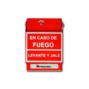 Estación De Jalón Convencional De Doble Acción, Color Rojo, Texto En Español (0600-01230) Incluye varilla de vidrio | HPS-DAH/S