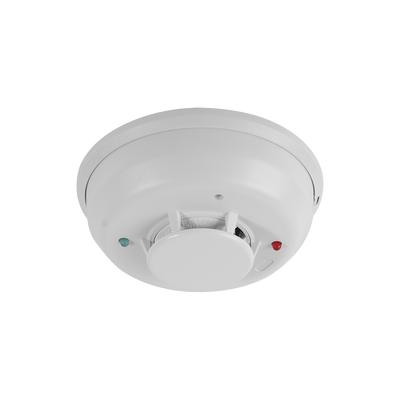 Detector Fotoeléctrico de Humo de 4 Hilos con Sensor de Temperatura, Sirena Interconstruida y Relevador, Serie i3 | 4W-TARB
